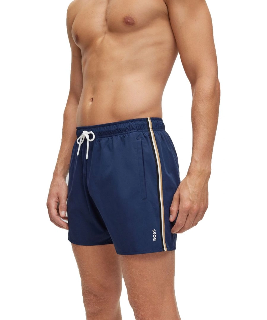 Hugo Boss Mens Iconic Swim Short Navy material_polyester - Size Medium